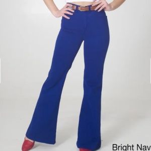 American Apparel Women's Wide Leg Big Bell Bottoms 1970s Boho